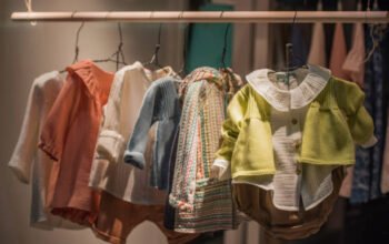 Children clothing in a store in Madrid